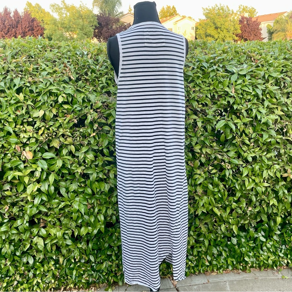 Frank & Eileen Tee Lab Striped Asymmetrical Jersey Tank Dress - size small - Picture 4 of 7